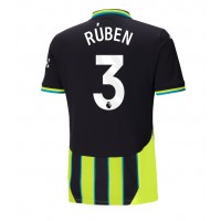 Camiseta Manchester City Ruben Dias #3 Segunda Equipación Replica 2024-25 mangas cortas